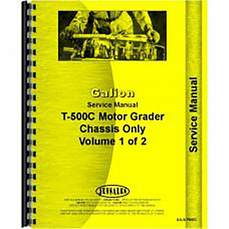 AFTERMARKET Chassis Only Service Manual for Galion T500C Motor Grader RAP72341